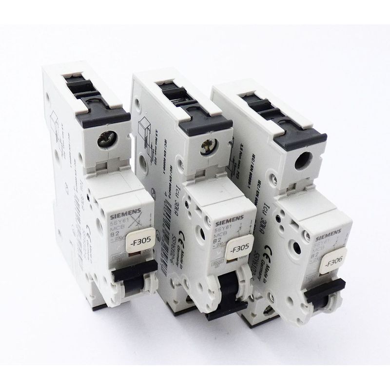 3x Siemens 5SY6102-6 5SY61 MCB B2 5SY6 102-6 Leitungsschutzs