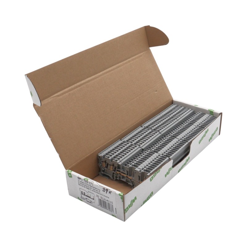 39x Wago 769-171 51214115 4mm2 grau 2-Leiter/2-Pin-Basisklem