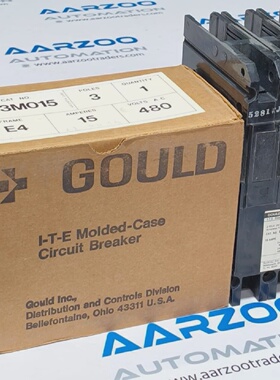 GOULD E43M015 3 POLE 15 AMPS ITE GEFORMTER GEHUSESCHALTER 48