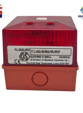 Clifford & Snell Strobe Becon Type FL40/N50/R/RF. RED 24 Vol