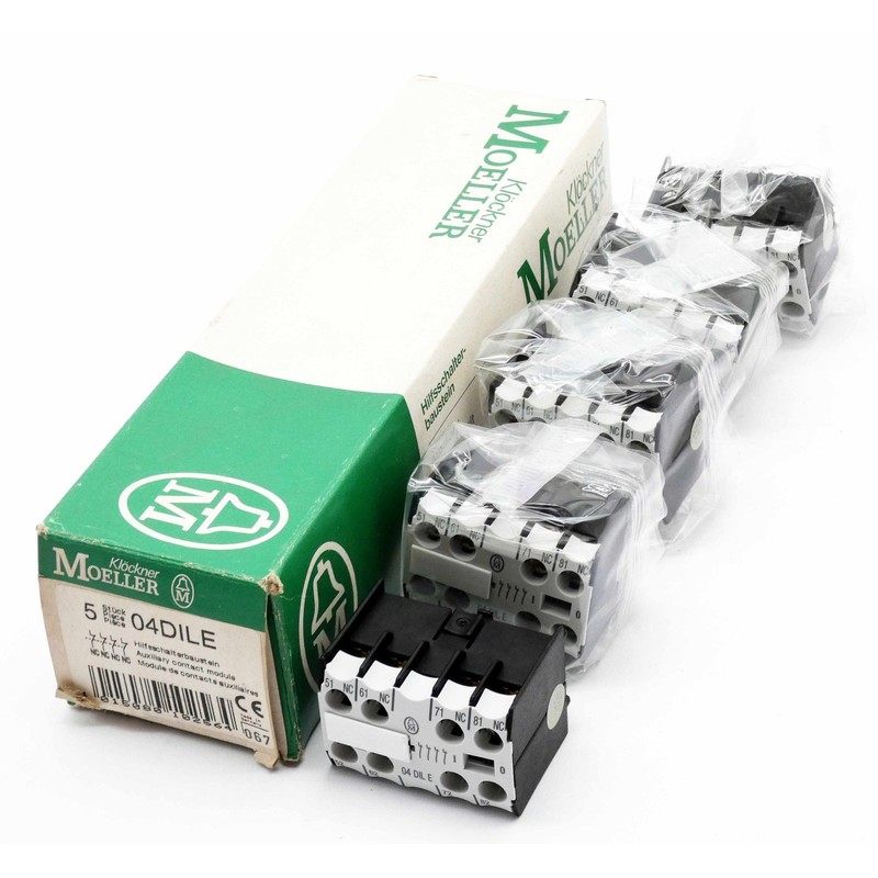 5x Kl?ckner-Moeller 04 DIL E 04DILE Hilfsschalterbaustein -u