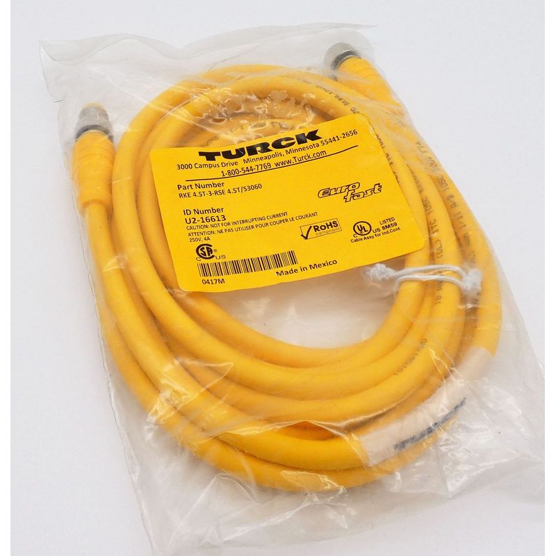 Turck RKE 4.5T-3-RSE 4.5T/S3060 U2-16613 250V 4A Verbindungs