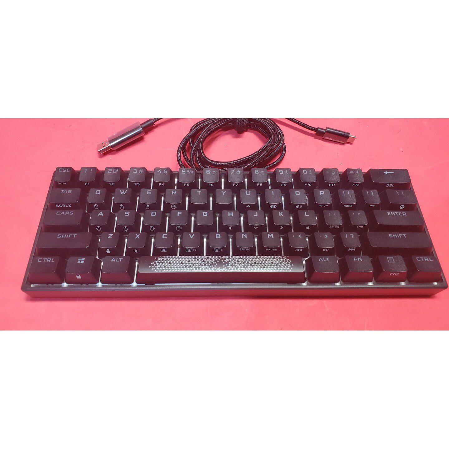 海盗船 K65 RGB 迷你黑色便携式 60% 机械游戏键盘