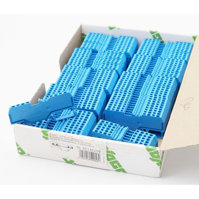96x Wago 279-834 279834 51132259 1,5mm2 blau 4-Leiter-Durchg