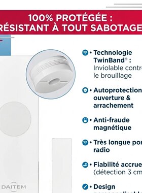 Détecteur d'ouverture blanc Daitem SH278AX