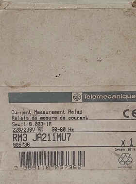 Telemecanique RM3 JA211MU7 Corriente MEASUREMENT RELAY 22023