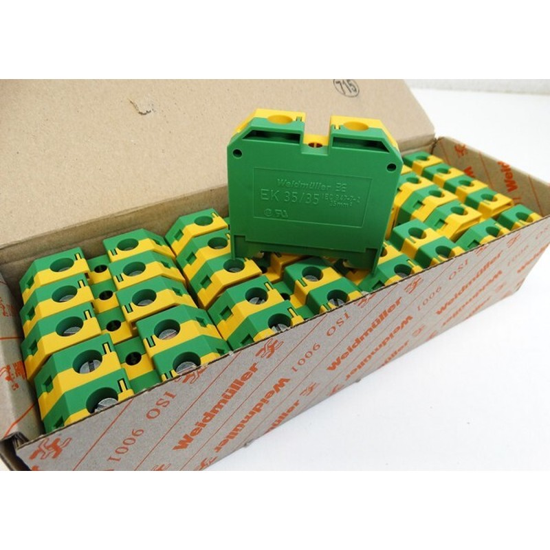 20 x Weidmüller 06614600000 EK 35/35 Schutzklemme -unused/O