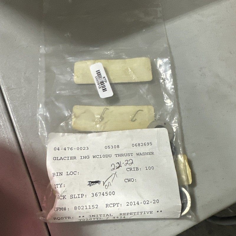 GLACIER IHG WC10DU THRUST WASHER。 批量 35 件