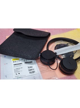 Jabra HSC060 / ENC060 有线耳麦 USB-A 双黑色 带黑色手提袋...