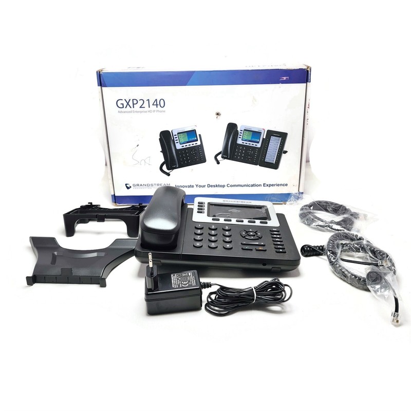Grandstream GXP2140 4-Leitungs IP-Telefon, 4,3 LCD, PoE, Blu
