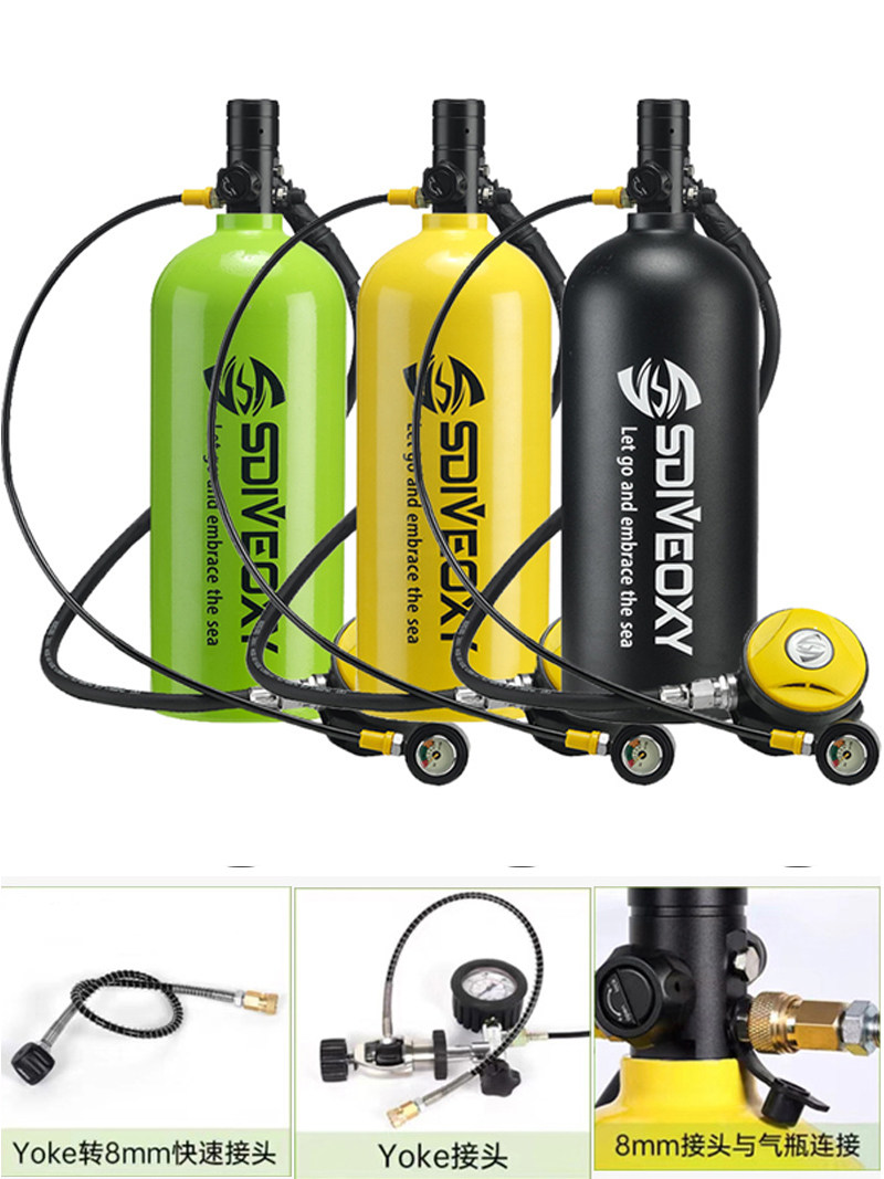 34l专业深潜水装备水下水肺呼吸器便携氧气瓶罐咬嘴捕鱼神器全套