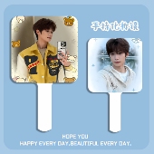 逆爱梓渝明星周边定制便携小镜子学生随身手柄镜高清补妆手持镜