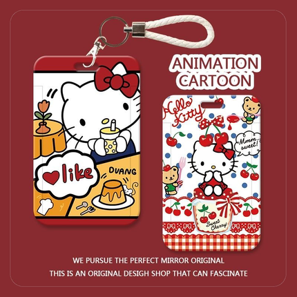 hellokitty猫学生食堂饭卡胸牌卡套校园卡公交羊城通地铁门禁工