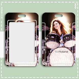 GEM邓紫棋周边学生滑盖卡套校园饭卡公交卡身份证件保护套带挂绳