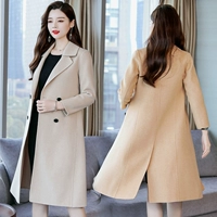 Áo len cashmere hai mặt nữ mới phiên bản Hàn Quốc của phụ nữ mảnh mai giảm béo - Áo Hàn Quốc áo da nữ dáng dài