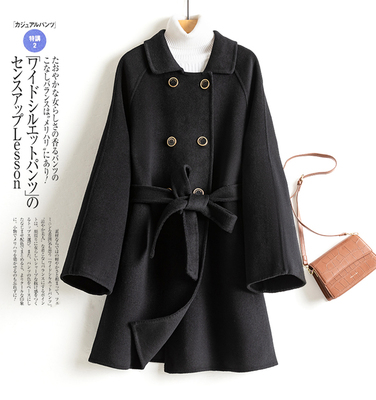 小个子加厚毛呢外套女秋冬新款韩版修身气质时尚百搭羊毛呢子大衣