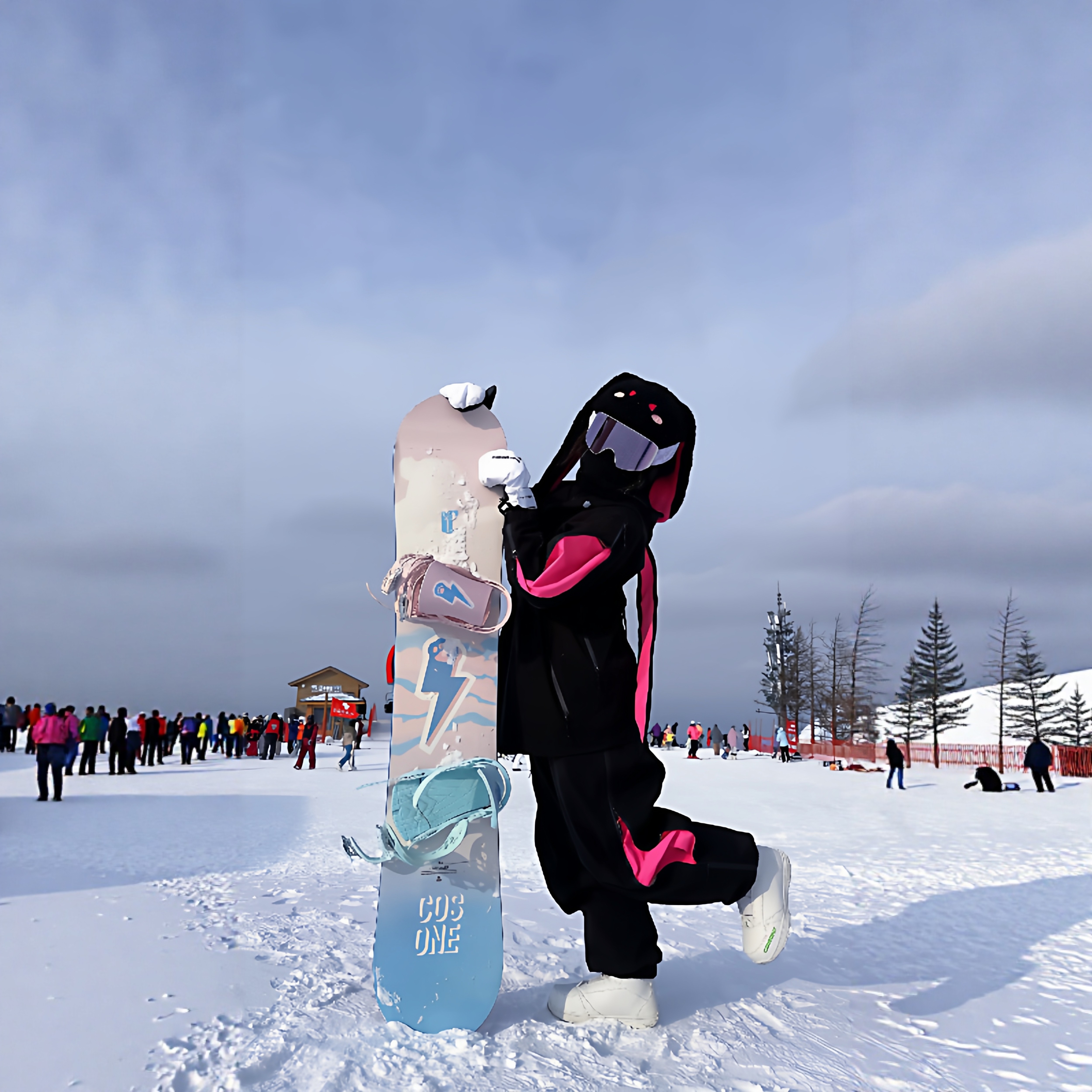 Arckrokdyl百变兔子耳朵单板滑雪服套装防水透气宽松女滑雪衣裤,户外/登山/野营/旅行用品,滑雪衣裤套装,淘宝优惠券,粉丝福利购,淘宝优惠卷