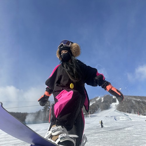 Arckrokdyl百变兔子耳朵单板滑雪服套装防水透气宽松女滑雪衣裤