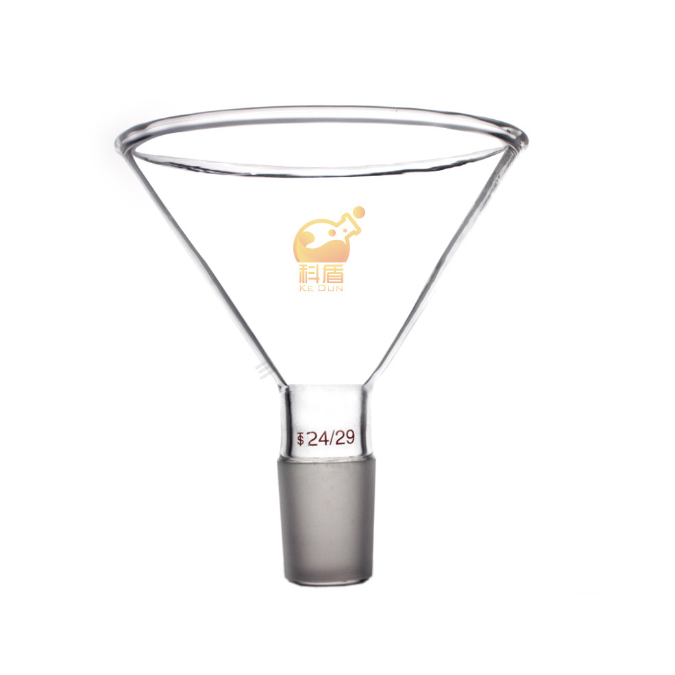 玻璃三角加料漏斗固体漏斗粉末漏斗50/60/75/90/100/120/150mm 19/24