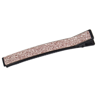 带闪长款边夹 韩国气质一字夹 锯齿小号刘海夹 简约闪银发夹顶夹