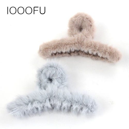 春秋毛绒发抓韩国后脑勺夹子