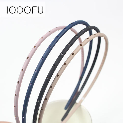 简约风水钻豹纹多色洗漱细发箍