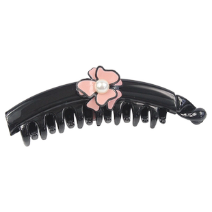 小香风大号花朵多发量香蕉夹山茶花带齿防滑马尾竖夹韩国时尚全夹