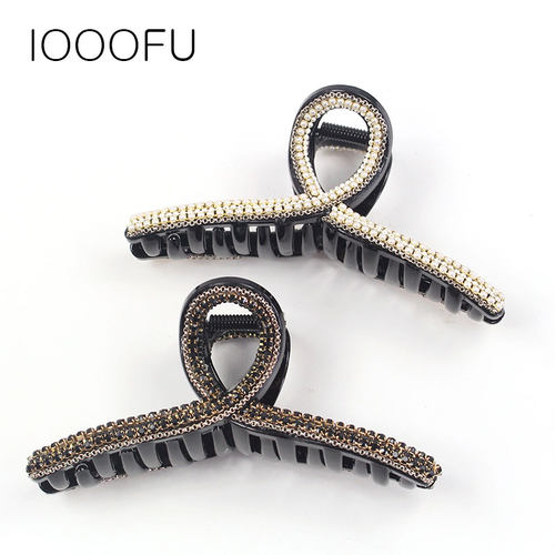 东大门流行复古大号大气马尾水钻