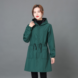 韩版 秋冬季 女成人罩衣防水中长款 工作服围裙护衣 薄款 耐磨耐脏时尚