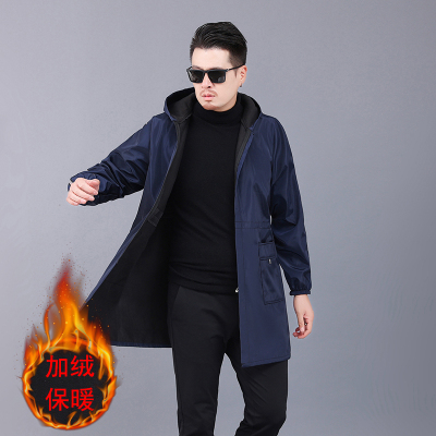 茗泽时尚中长款暗门拉链罩衣