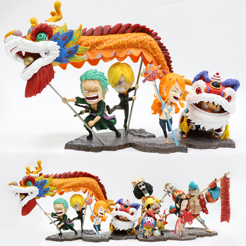 中国风新春海贼王舞狮新年手办