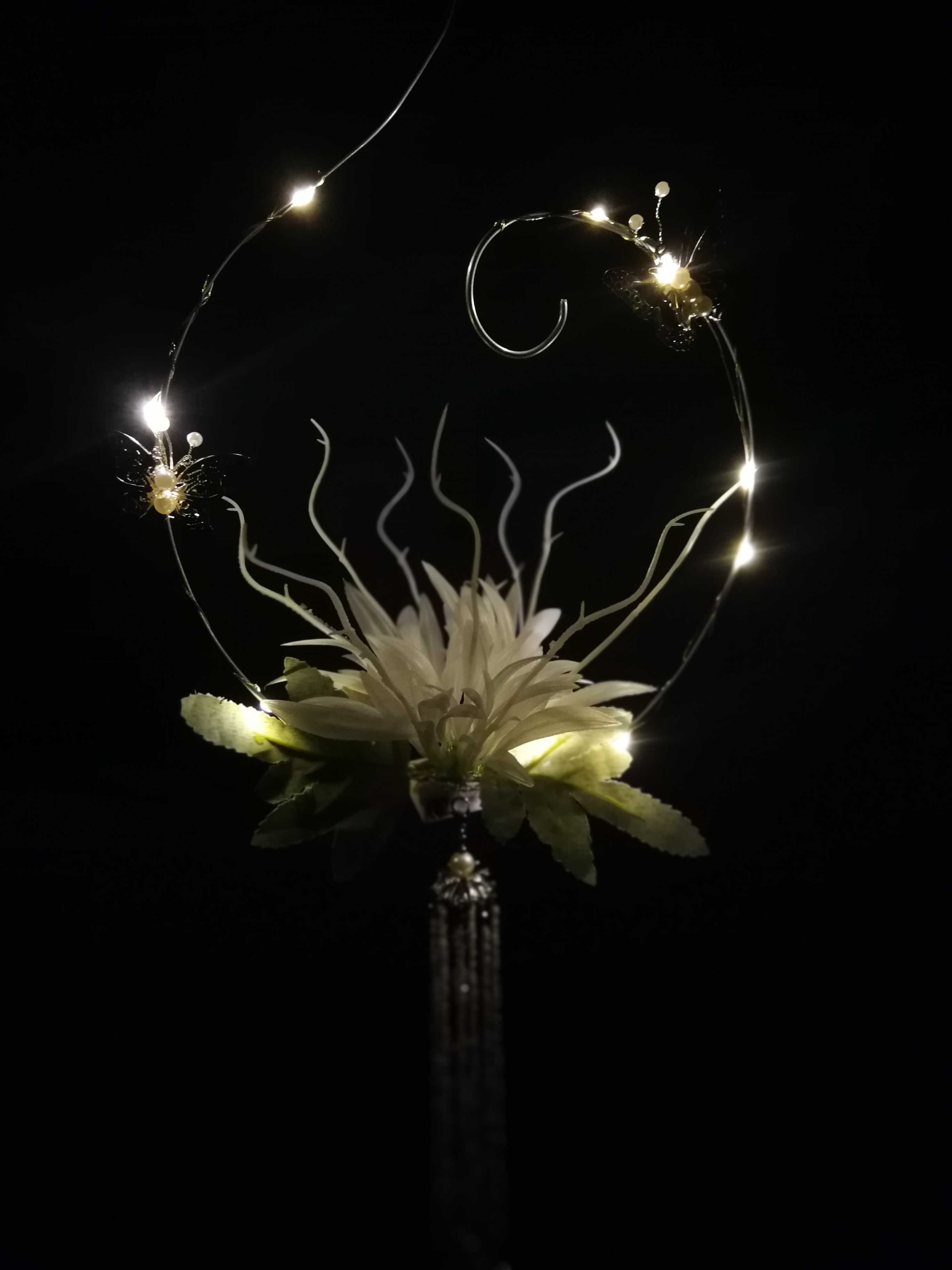 店主原创唯美火焰昙花花装饰小夜灯摄影昙花花灯笼拍摄道具cos