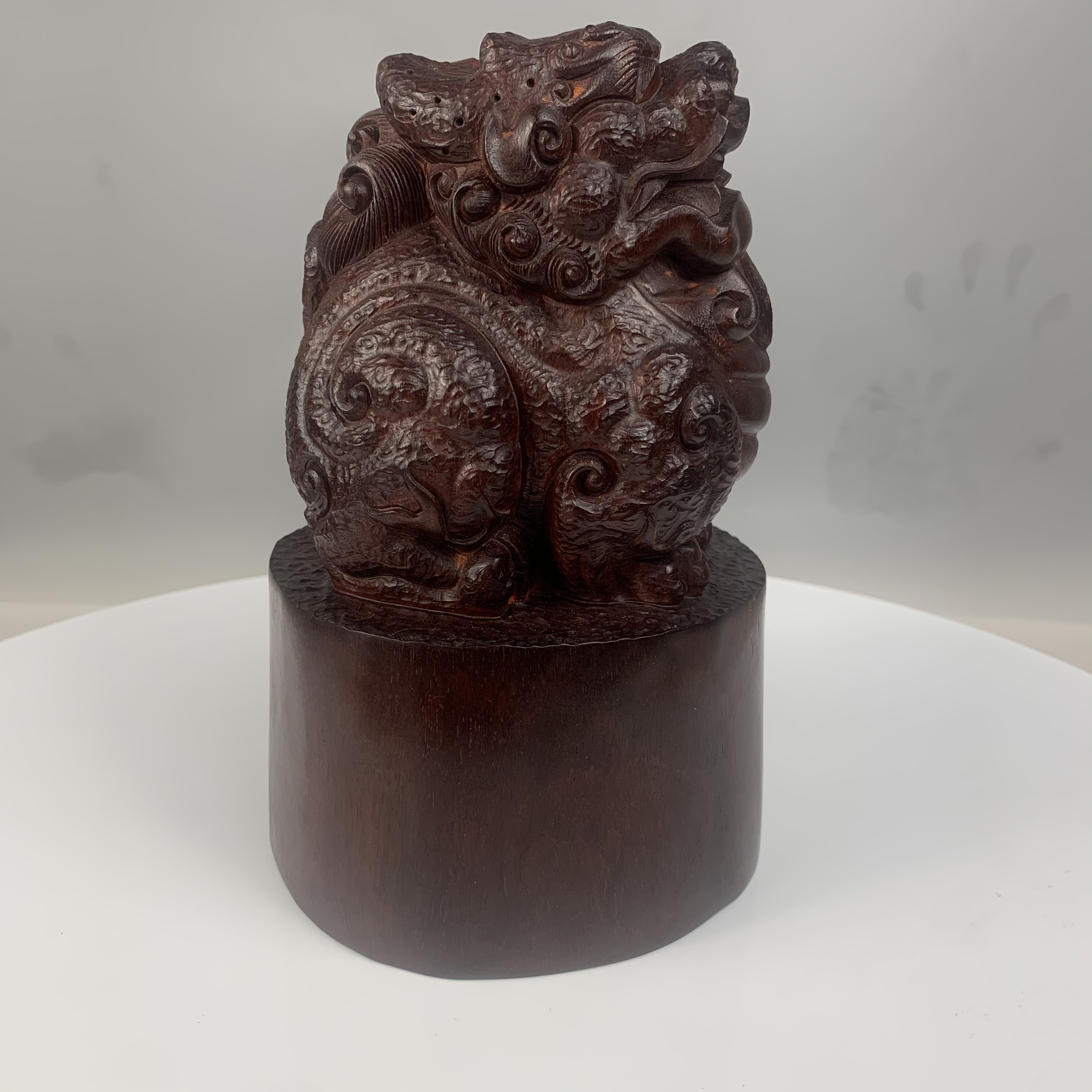 金丝楠小叶紫檀大象招财貔貅把件古典木雕高档红木镇宅香炉摆件