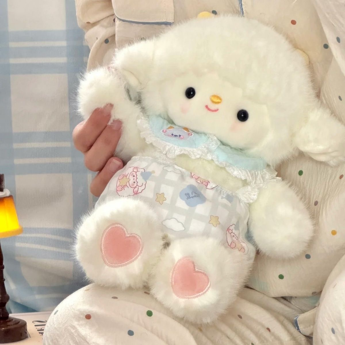 晚安花衣小羊玩偶毛绒公仔小熊玩具娃娃陪伴安抚儿童生日礼物女孩