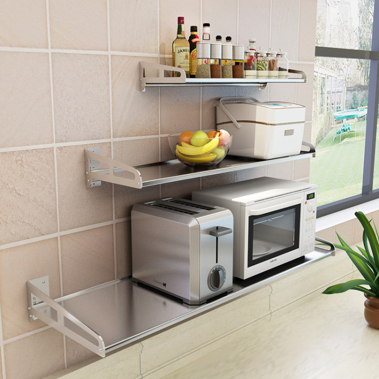 厨房置物架烤箱304不锈钢调味料