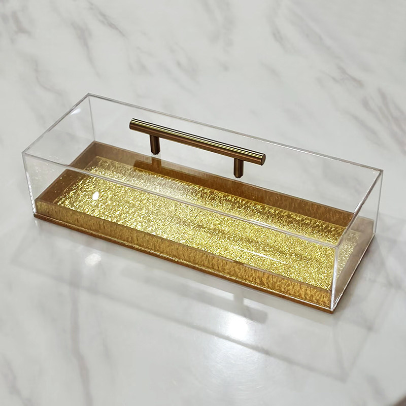 亚克力带盖食品盒烘培面包糕点盘西点盒自助餐冷餐摆台甜品架商用