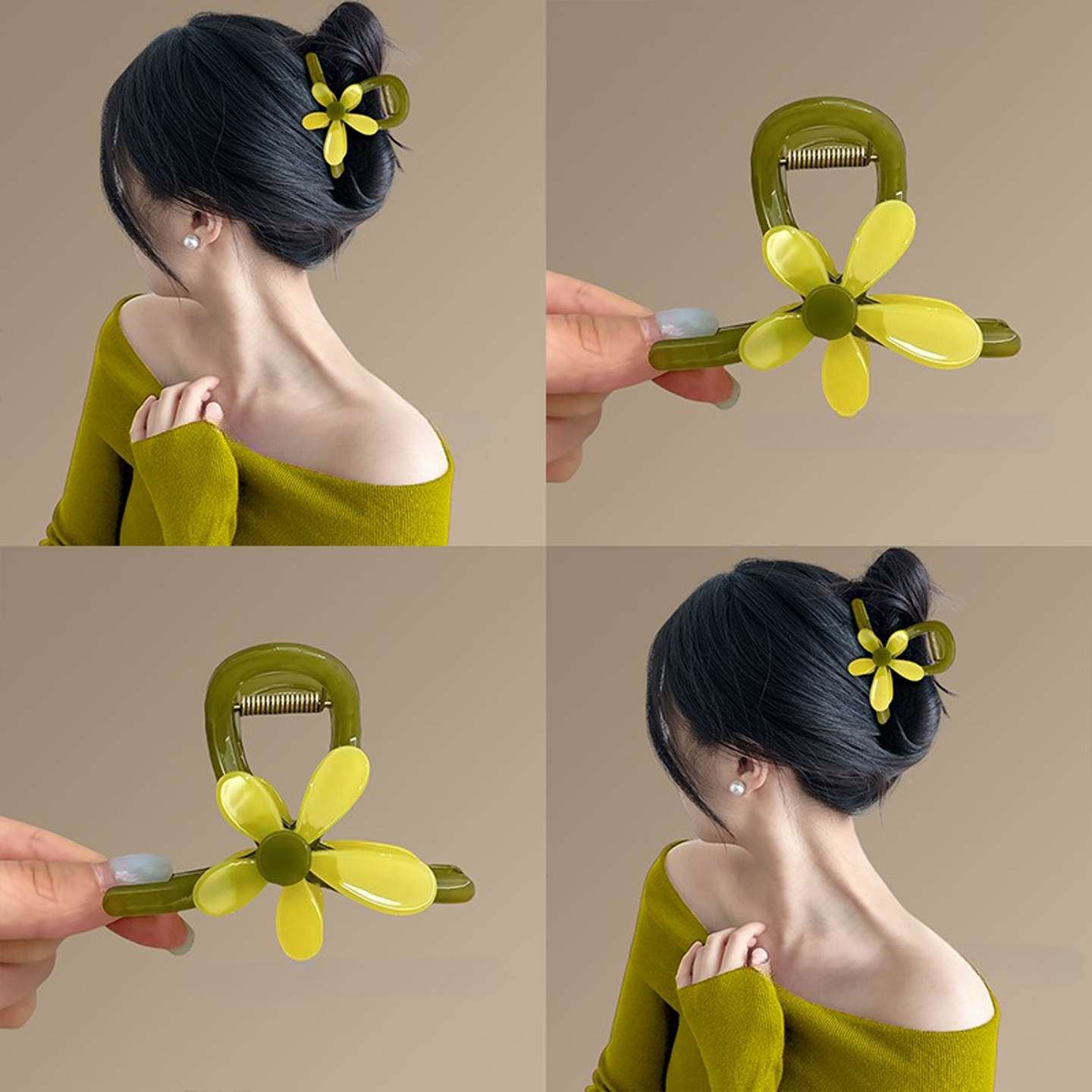 向阳花开~醋酸太阳花朵抓夹头饰