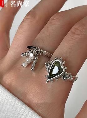 流苏吊坠戒指女法式复古宫廷风