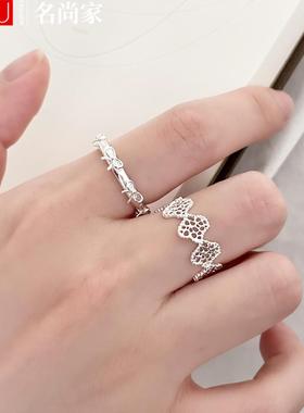 蕾丝蝴蝶结戒指女简约时尚气质