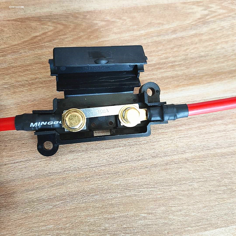 汽车房车改装大号叉栓式保险片盒货车保险丝座 60A100a 200A500安