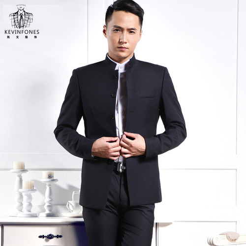 立领修身中山装魔力地带演出婚礼