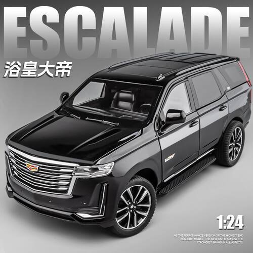 1/24凯迪拉克凯雷德越野车合金模型儿童玩具车回力摆件礼物收藏男