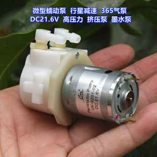 微型蠕动泵 行星减速 365 挤压泵 DC21.6V 高压力 墨水泵