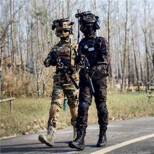 纯棉新款儿童迷彩服套装男女童户外特种兵战术军训服作训服演出服