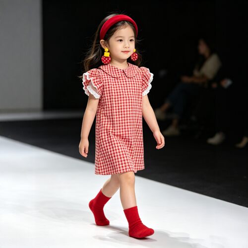 儿童摄影服装80年代怀旧复古港风六一女拍照舞台表演出走秀幼儿园