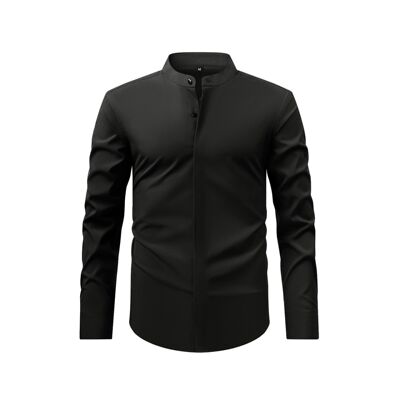 Stand-collar long-sleeve business men's shirt立领 商务男衬衣