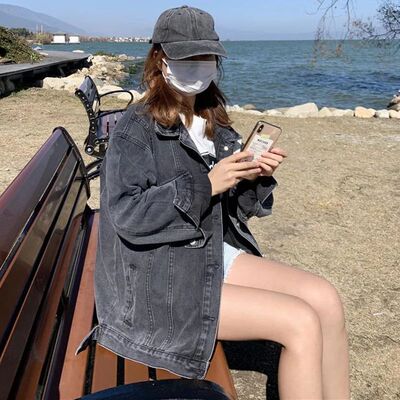Casual Women's Versatile Loose Denim Jacket 女款休闲牛仔外套