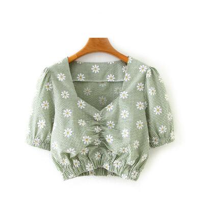 female v neck casual slim shirt chic blusase tops