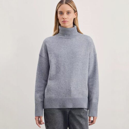 New Solid Color Turtleneck Pullover for Women 毛衣纯色套头女