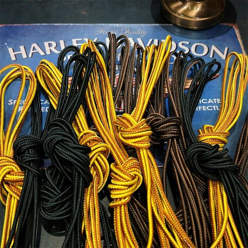 1907复古875工装鞋马丁靴子8111户外圆头棕黑色编织尼龙鞋带鞋绳